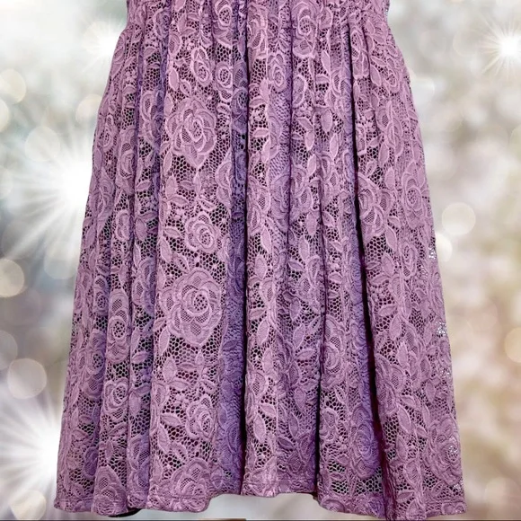 Torrid Purple Lace Skater Dress Size 1 1XL & 2 2XL New with tags - Picture 12 of 15